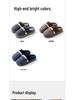 Men's Wool Slippers - Indoor Warm, Thick-Soled, Closed-Toe for Autumn/Winter 2025