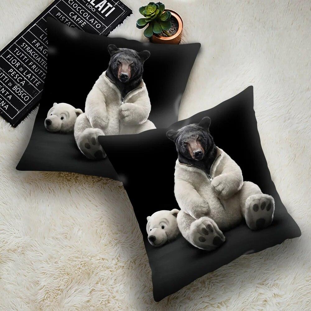 Roztomilá legrační zvířátka povlak na polštář pohovka do auta domácí dekorace povlak na polštář polyester