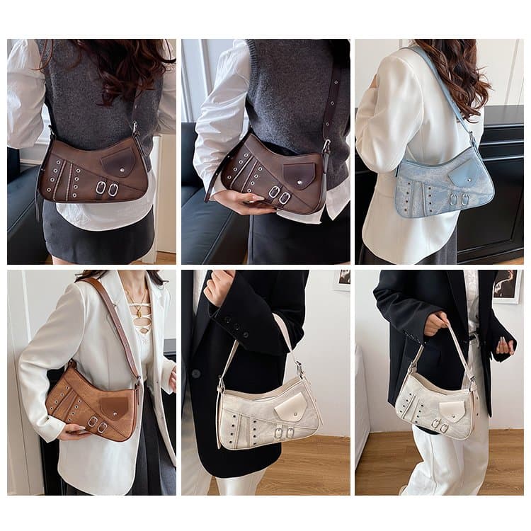Retro locomotive style personalized shoulder messenger bag