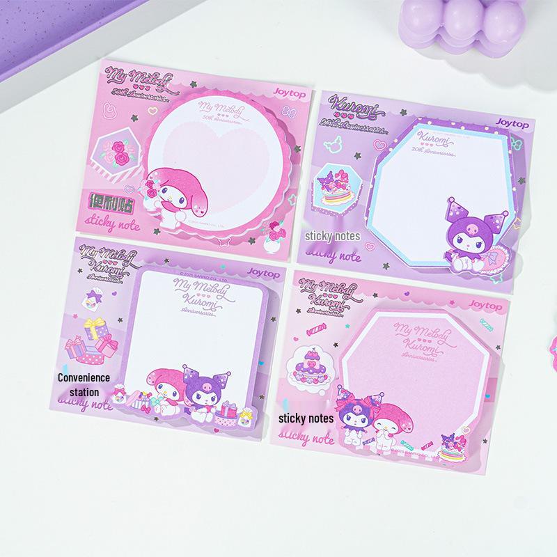 Kuromi Cartoon Sticky Notes: Reusable Student Reminders & Office Markers