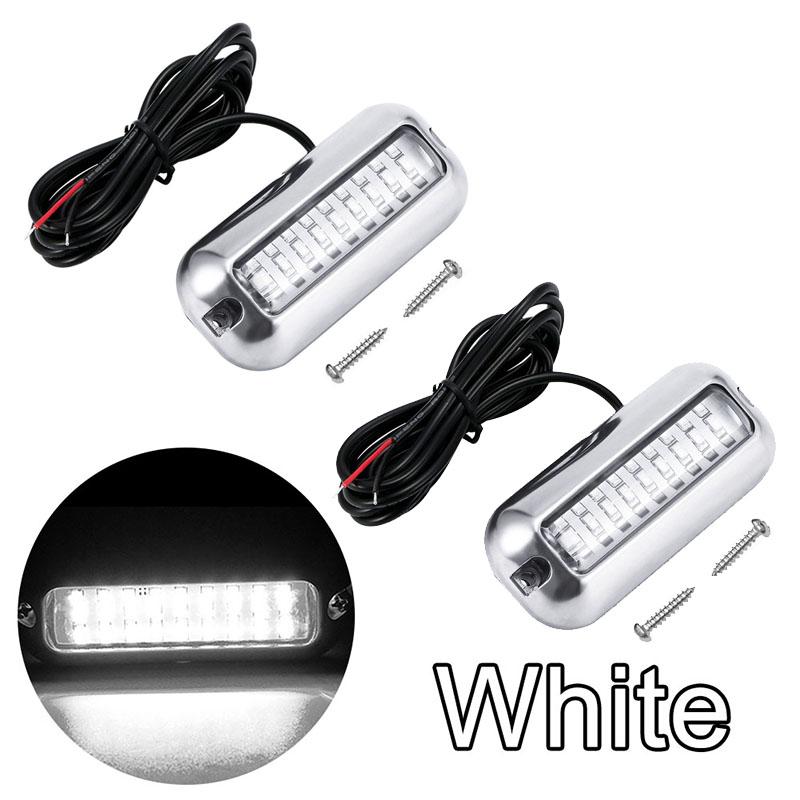 27LED Boat Transom Light Stainless Steel Speedboat Lights 10-30V Marine Transom Lamp IP68 Waterproof 50W Yacht Boat Accessories