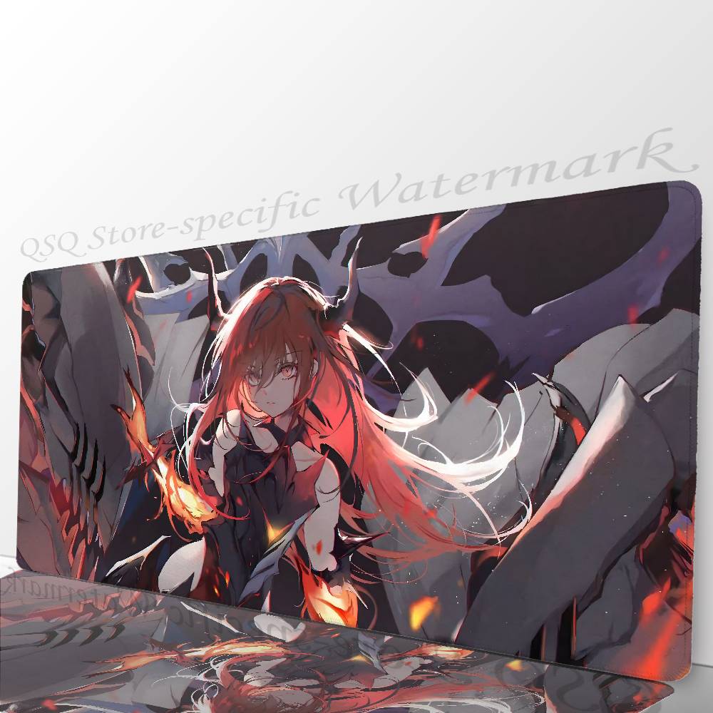 Surtr Animated Game A-Arknights Mousepad Mouse Mat Desk Mat With Pad Gaming Accessories Prime Gaming XXL Keyboard Pad Padding
