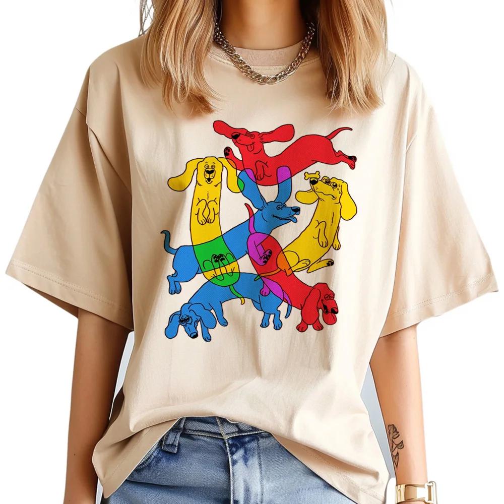 Dachshund Dog Printed Summer T Shirts Graphic Casual Streetwear Short Sleeve Creative Comfoetable Soft Summer T-shirt