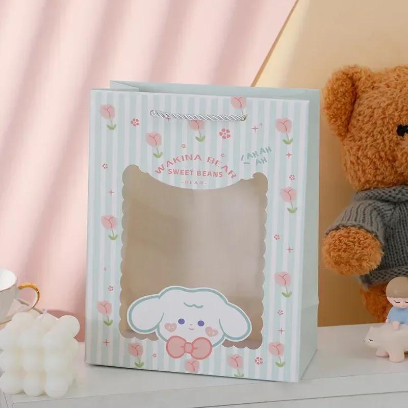 5pcs Gift Box Packaging Gift Bag Wedding Boxs Candy Valentine's Day Rose Bouquet Bag Cartoon Bonbons Verpakking