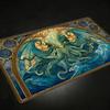 Cthulhu Themed Large Gaming Desk Mat Non-Slip Rubber Base Desktop Mat with Cthulhu Arm Design Mouse Pad for Office Card Trading