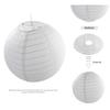 12pcs Chinese Round Paper Lanterns for Wedding Party Decoration White Japanese Hanging Lampshades New Year Decoration