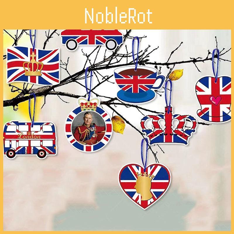 British Monarch Themed Party Supplies Colorful Paper Cutouts With Ribbon