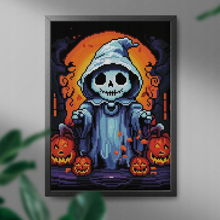 Haft diamentowy z ramką mozaika 5d 30x40 halloween diamond painting oh art!