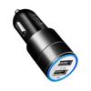 Smart Car Steel Gun with Line Car Charger 2.1A Dual USB New Explosion  Cigarette Lighter