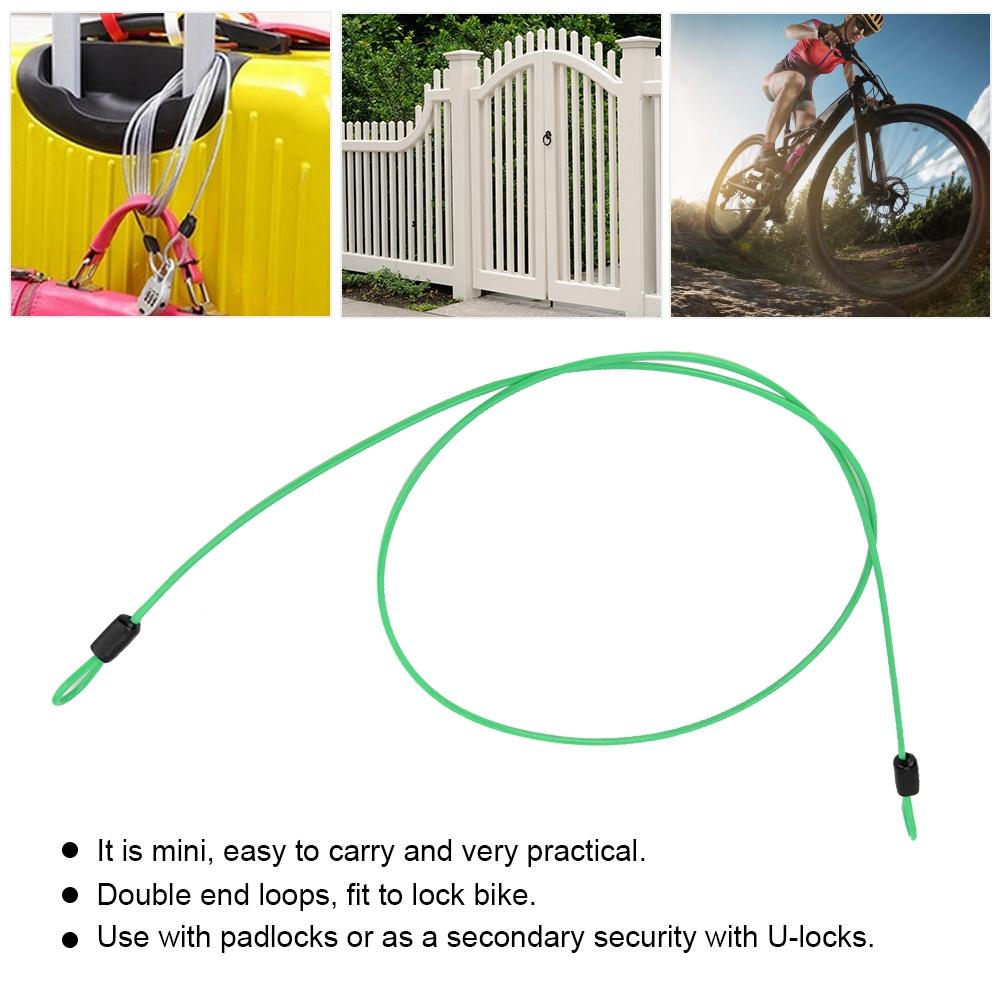 Cycling Sports Internal Steel Wire and External Plastic Security Loop Cable Bicycle Scooter Lock