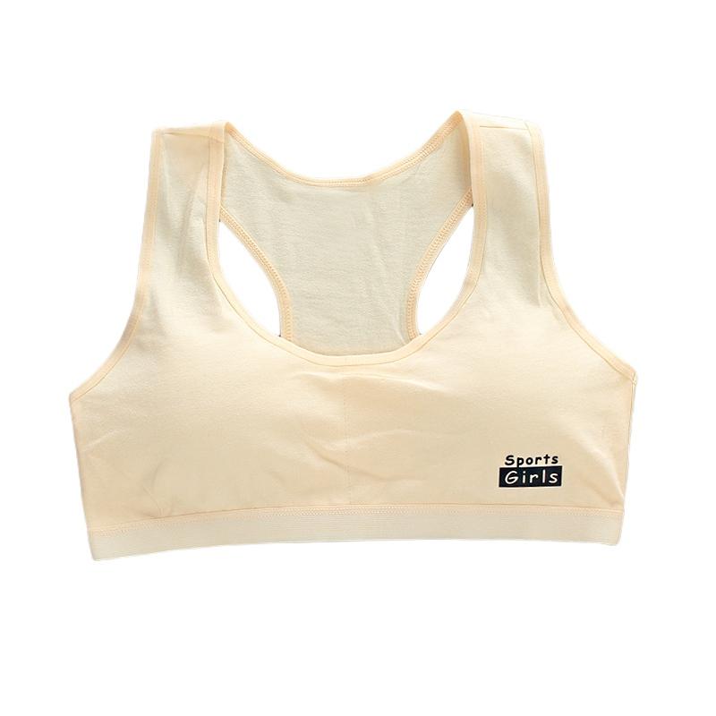8-12Y Children Girls Cotton Bra For Teenagers Underwear Tops Solid Color Comfortable Bras