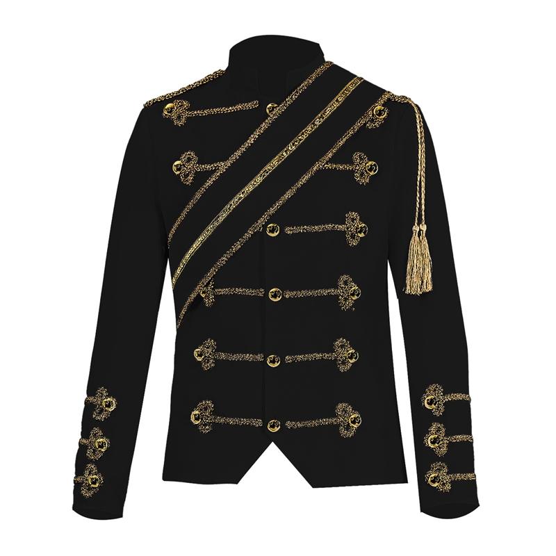 Michael Jackson MJ Manteau Danse Paillettes Costume Veste Scène Chanteur Blanc Noir Manteau Cosplay Costume Halloween Uniforme Tenue XS noir