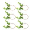 10pcs Plant Rope Wood Bead Napkin Rings Simulation Miniature Napkin Rings Holder for Doll House and 