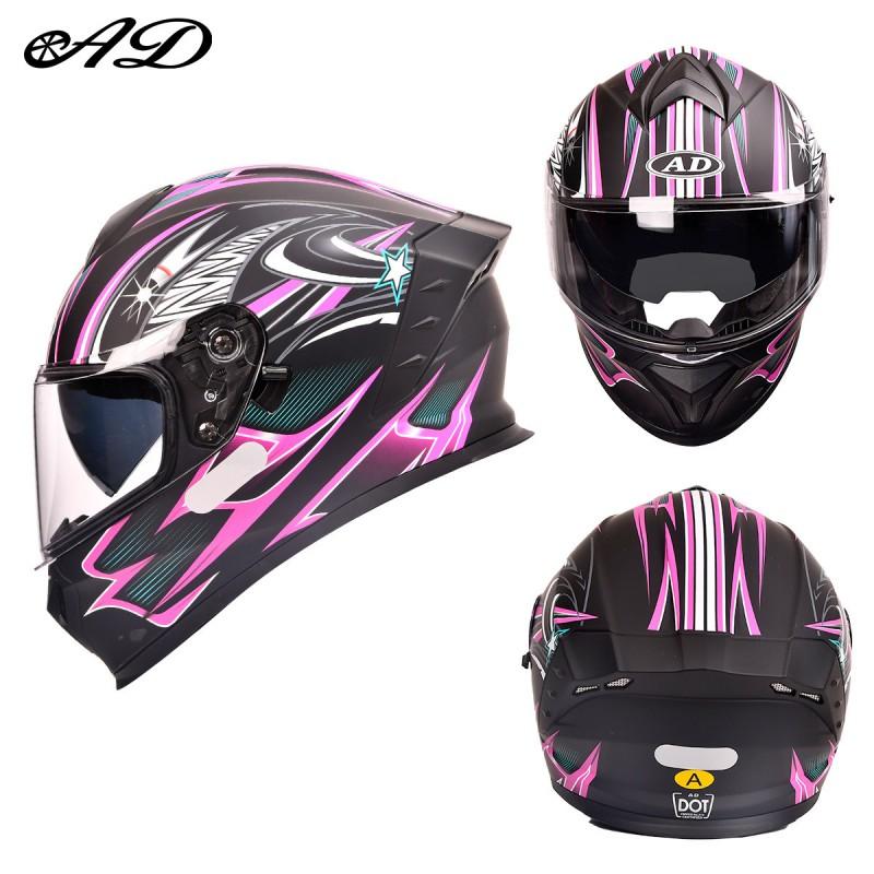 AD Motorcycle Helmet 3C DOT Certified Full Face Men Women All Season