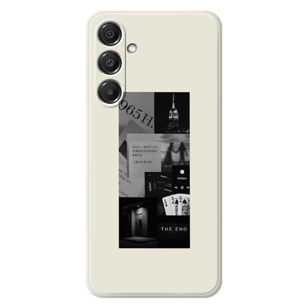 For Samsung Galaxy A16 5G/4G Case Stitching Photos Pattern Printing Straight Edge TPU Phone Back Cover