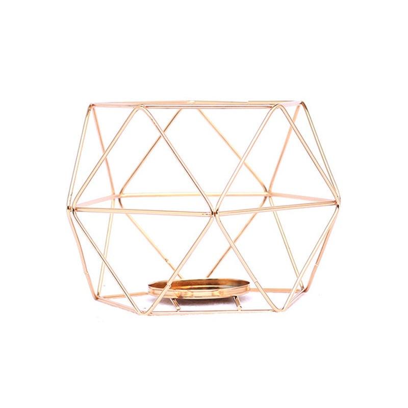 Nordic Style Geometric Iron Candlestick Candle Holders Home Wall Romantic Durable Candlesticks Weddi