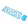 96 Key Wireless Keyboard Mouse Combo 10 Meters Transmission Fade Resistant Keyboard Mouse Combo with Nonslip Mat Blue