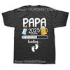 Papa 2025 T Shirt Future Dad And Mom French Texts Beer Lovers Father's Day Gift Men Clothing 100% Cotton Soft T-shirt EU Size