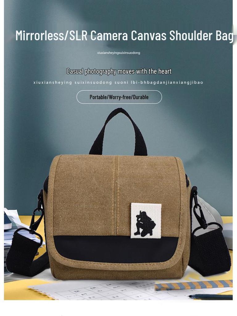Sony Fujifilm Canon Nikon Retro Camera Shoulder Bag for Mirrorless & DSLR - Unisex Portable Design