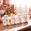 Sheep Mini Sheep Plush Keychain Wreath Flower Soft Lamb Doll Ornament  Children Toys