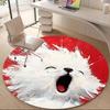 1PC Puppy Love Office Round Area Rug, Mat Suitable ForOffice, Under Office Chairs Bedroom Living Room Home Decor, Room Deco