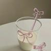 Creative Bowknot  Handle Milk Dessert Ice Cream Spoon High Temperature Stained Glass Spoon Household Coffee Mixing Spoon