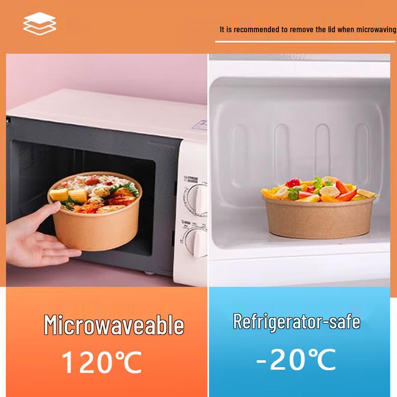 Einweg-Kraftpapier-Mikrowellen-Lebensmittelbehälter