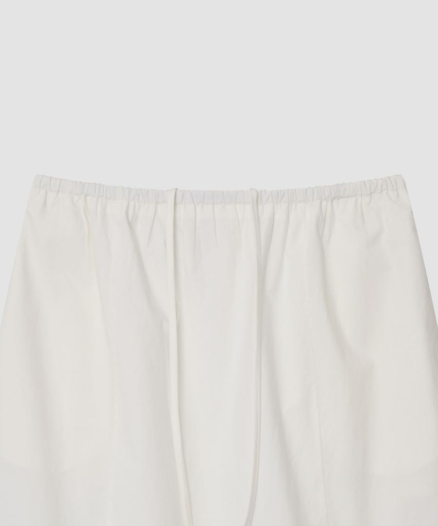 Deolil Trim White Long Skirt