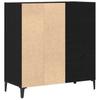Vinyl Record Cabinet Black Oak Effect 84.5 x 38 x 89 cm