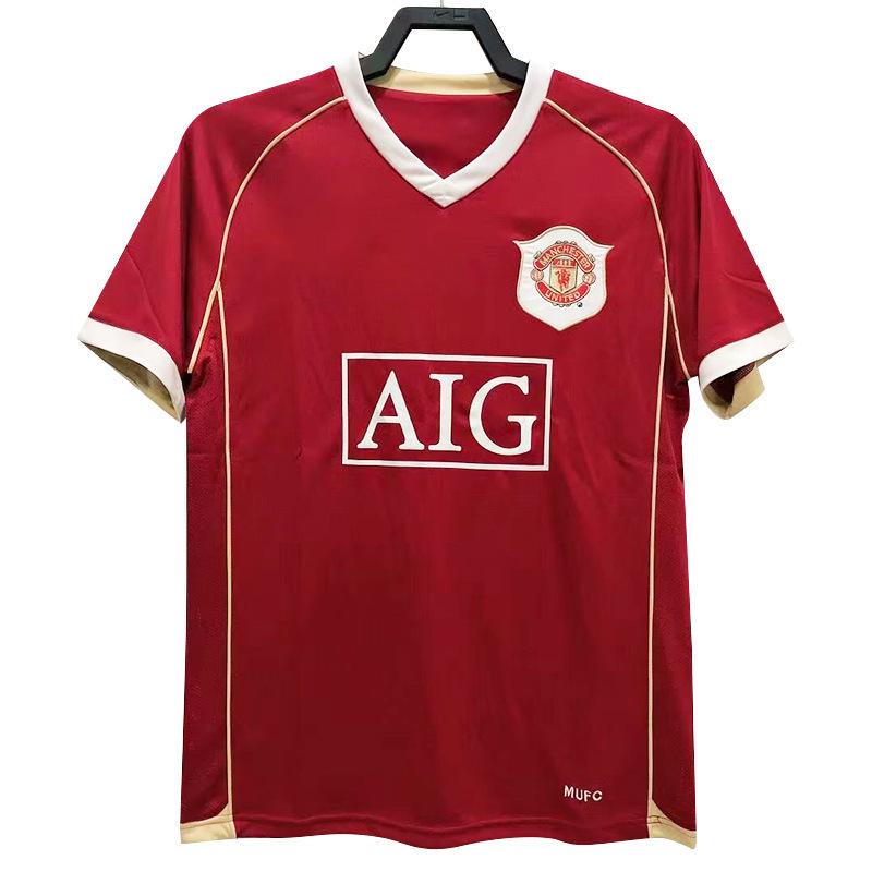 Club retro jerseys, home and away vintage tops, nostalgic league version, Champions League short-sleeve version, Manchester United, Real Madrid, a S