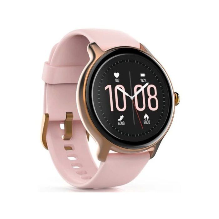 Hama Montre Connectée Femme Fit Watch 4910 (Montre Sport, Etanche IP68, Ecran Tactile 1,09", Montre Fitness 15 Sports Fréq.