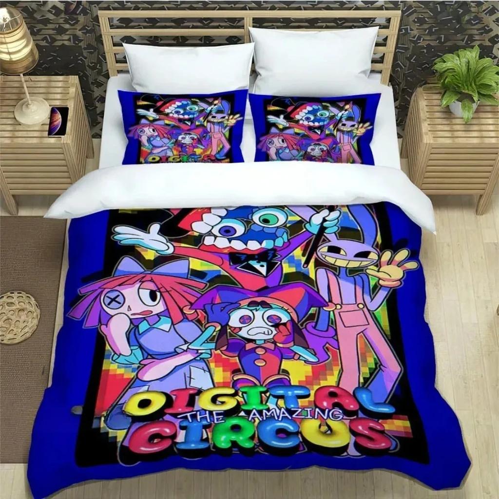 Comforter Amazing Digital Circus Bedding Set 3D Print Anime Bed Single Twin Full Queen King Size Bed Set