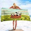 Asciugamano da Spiaggia Oversize, Panda Cartone Animato Piscina Nuoto Viaggio Morbido Asciugamano Coperta all'Ingrosso per Donne Uomini Campeggio Crociera Copri Sdraio