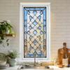 Stained Glass Window Film, Geometric Patterns Window Clings, Decorative Rainbow Static Glass Sticker, UV Block Heat Control Window Covering for