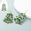 Snowflake Metal Christmas Party Christmas Tree Earrings Fashion Alloy Earrings Creative Exaggerating