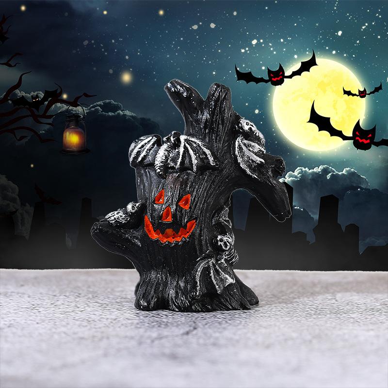 Micro Landscape Halloween DIY Ornaments Accessories Tree Ghost Pumpkin Tree Decorative Resin Accessories