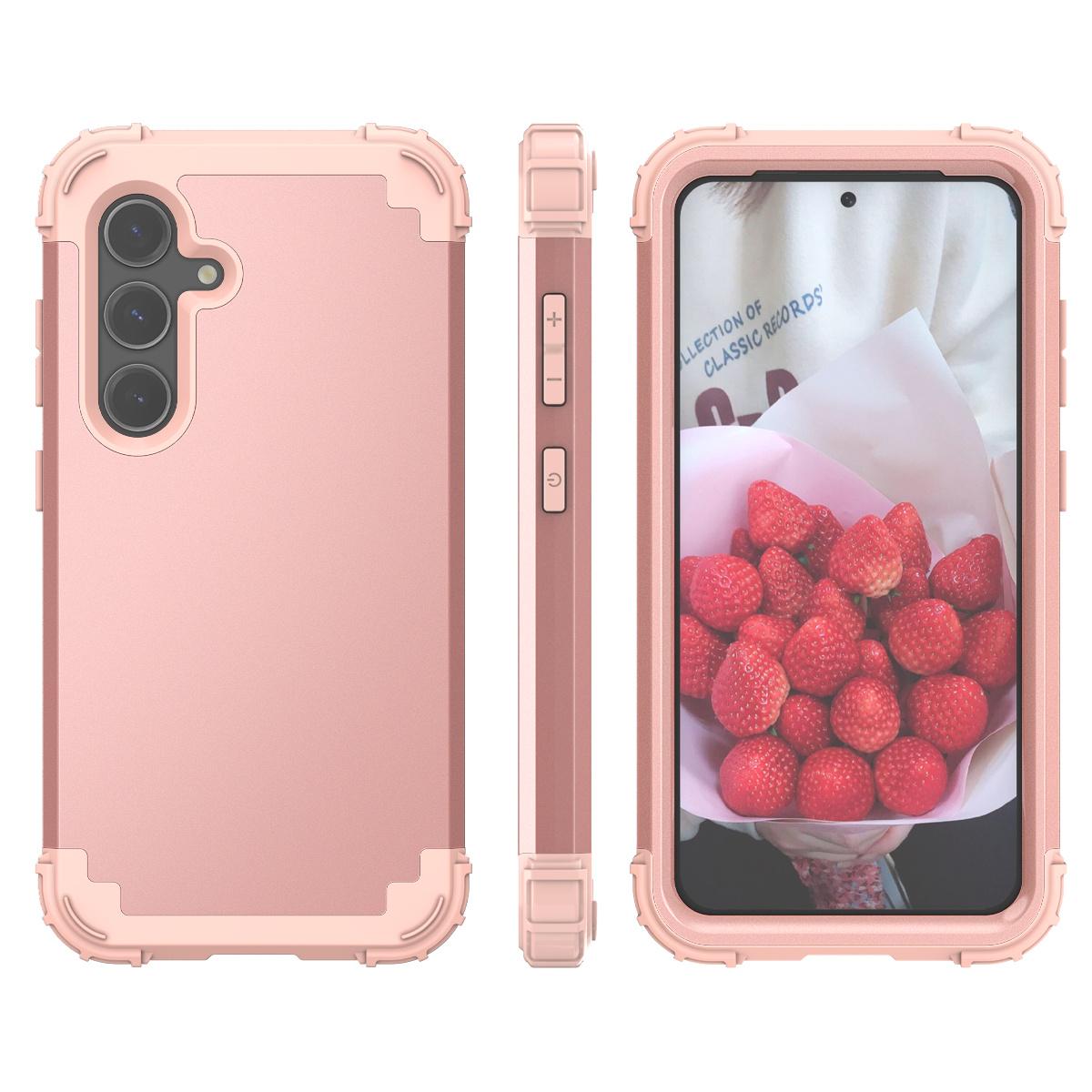 

L-Style For Samsung Galaxy S25 Case Shockproof PC+TPU Phone Back Cover Black