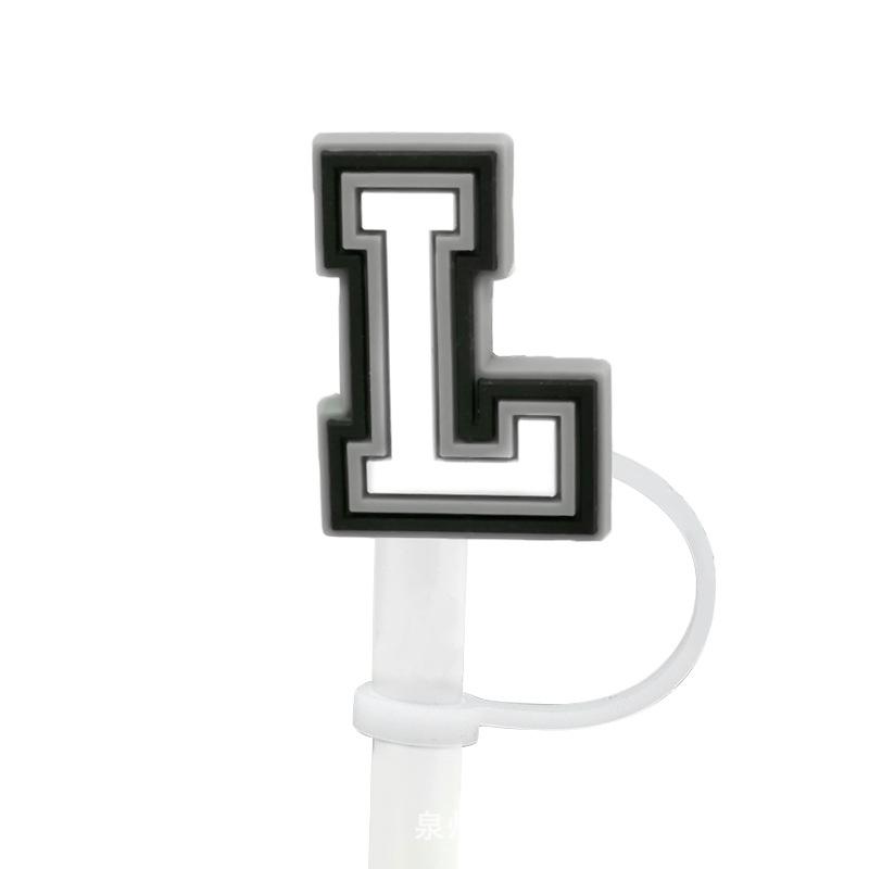 1Pcs Letter Silicone Straw Covers Cap Compatible With Stanley 30&40Oz Cup10Mm Straw Toppers Reusable Dust-Proof Straw Caps