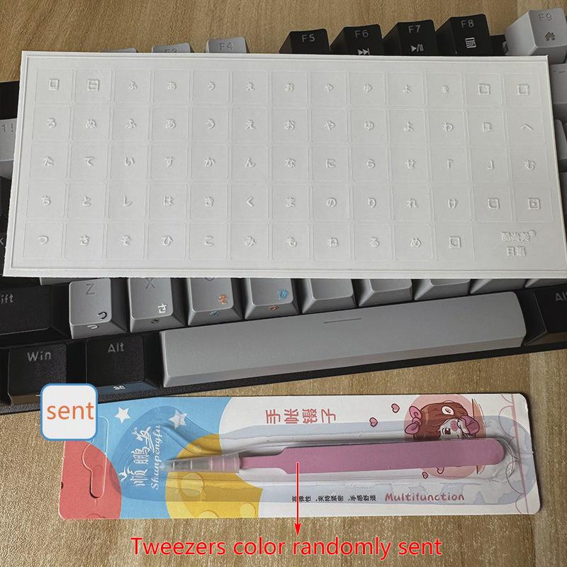 Thai Japanese Language Keyboard Stickers For Desktop And Laptop Computers Universal Type Transparent Side-Engraved Stickers