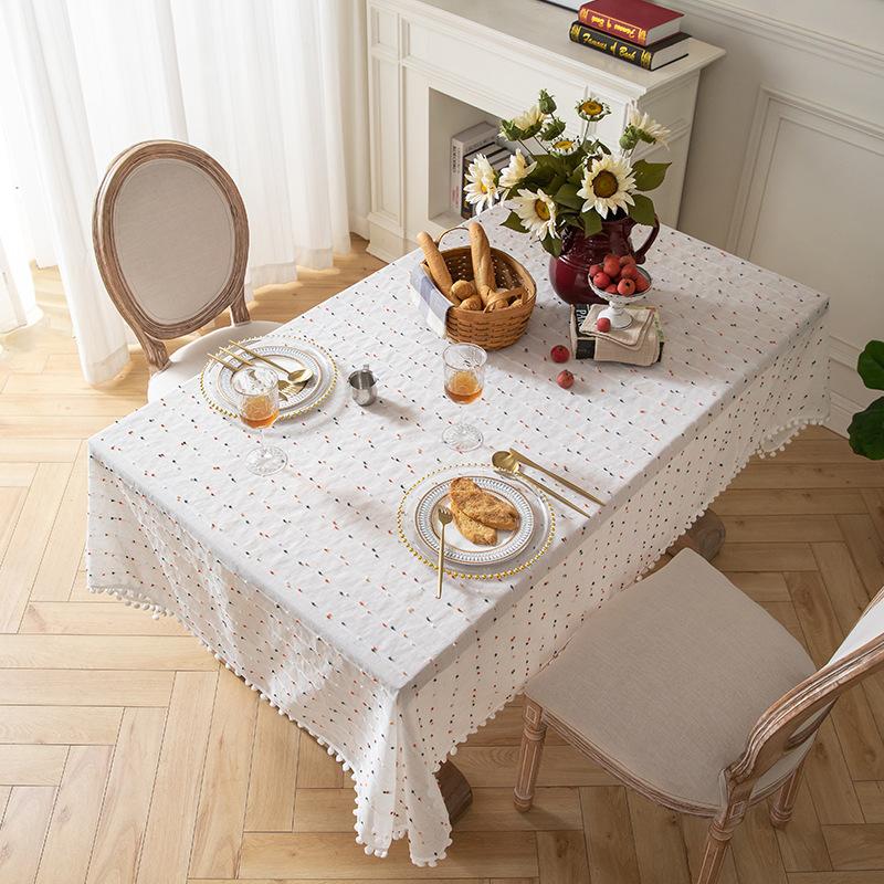 Lace Tablecloth Decor Photo Background Cream Aesthetic Candy Tulle Dining Table Cover