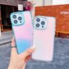 KEYSION Fashion Laser Gradient Colorful Phone Case for iPhone 11 12 13 Pro Max Soft TPU+PC Shockproof Back Cover for iPhone 11 12 13