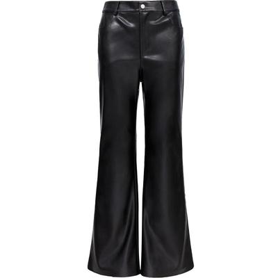 Women's Commuter Faux Leather Micro-Flare Pants