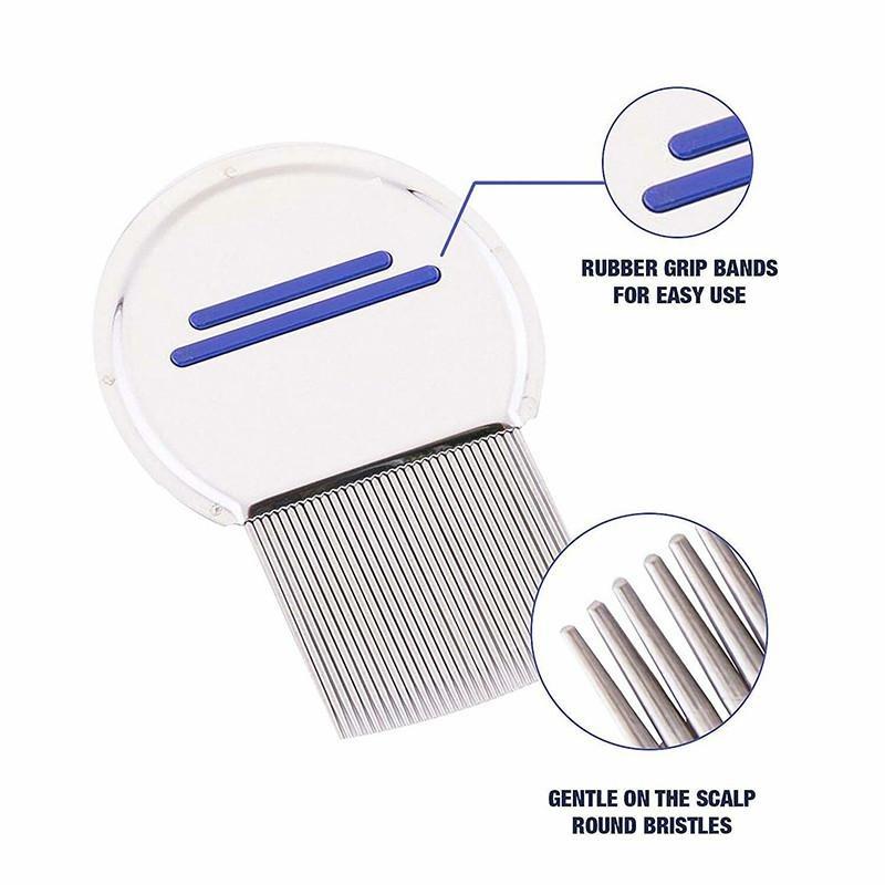1*Lice Comb Nit Free Kids Hair Rid Headlice Stainless Steel Metal Teeth Remove Nit Brush