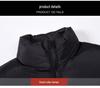Men's Stand Collar Sleeveless Nylon Vest - Warm and Casual for Autumn/Winter