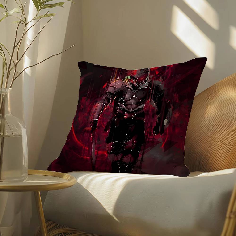 Handsome Anime Goblin Slayer-Cartoon Pillow Case Silky Elegant Comfort Sofa Bed  Invisible Zipper Beach Pillowcase