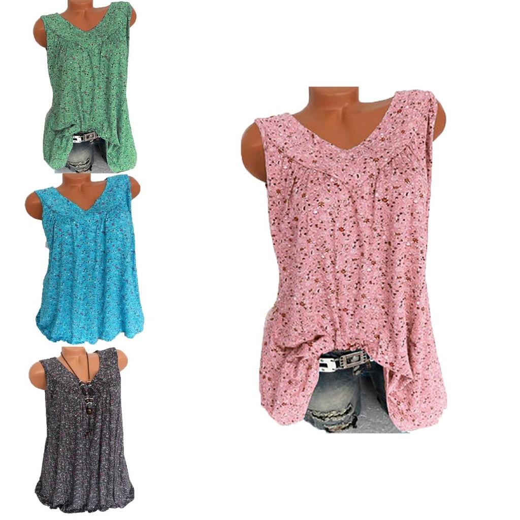 Women's Summer Loose Sleeveless Vest T Shirt Blouse With Elegant Boho Lace Design