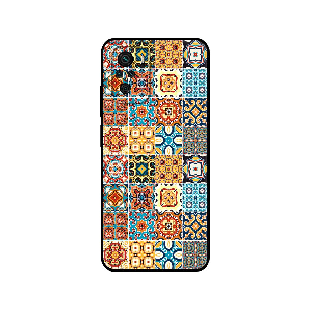 Czarne etui TPU dla Xiaomi Redmi 9T Etui Redmi Note 9T Note 10 5G 4G Pro 10S Etui 3D Wytłaczany Vintage Retro Krata Kwiat