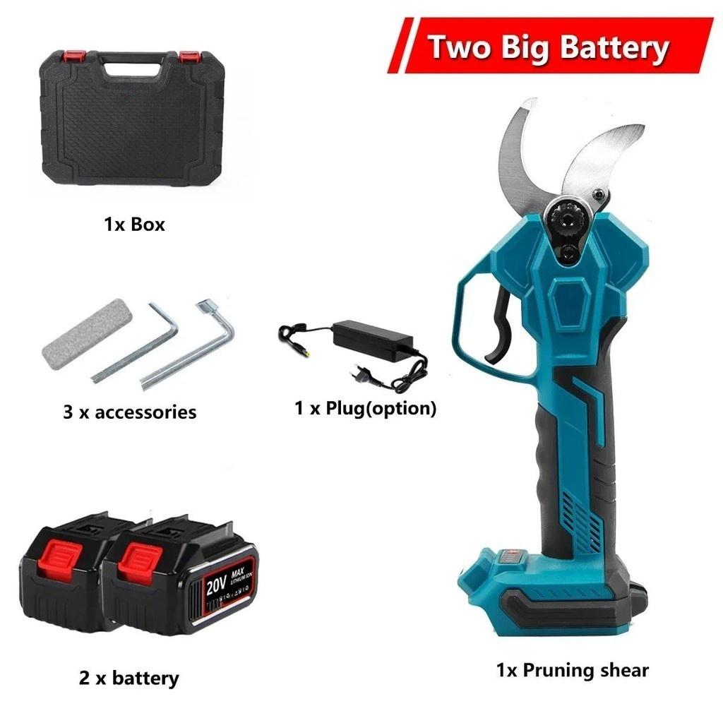 40cm Brushless Cordless Pruner Shear 4 Gear Adjustable Fruit Tree Bonsai Pruning Trimmer Portable Electric Tree Branches Cutter