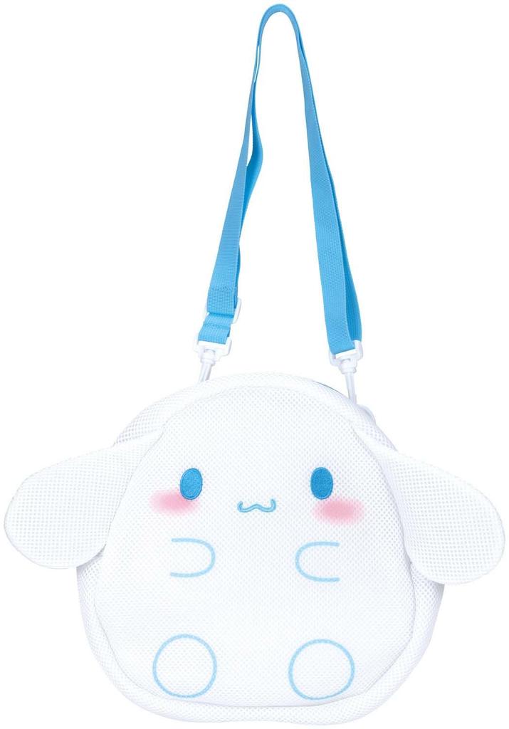 Skater Mesh Shoulder Bag with Sanrio Cinnamoroll Design Die-Cut (SBM1D-A)