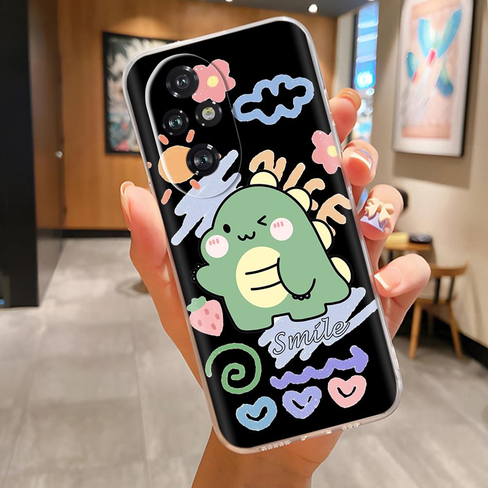 For Honor 200 Pro Phone Case Cute Panda Soft Silicone Shell For Honor 200 Lite honor200 Case Fashion Clear TPU Back Cover Coque